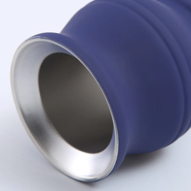 Unique design high value outdoor 304 stainless steel yerba mate tea cup and bombilla set