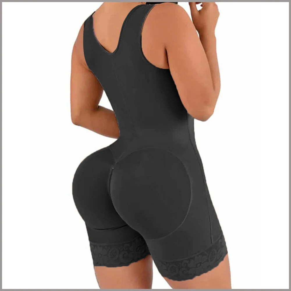 High Quality Ladies Figure Waist Trainer Shaper Full Body Shaper with Tummy Control Zipper Crotch Shapewear for Women