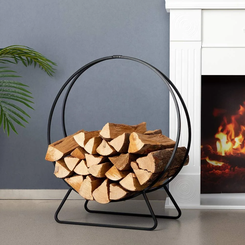 Steel Log Hoop Heavy Duty Firewood Racks