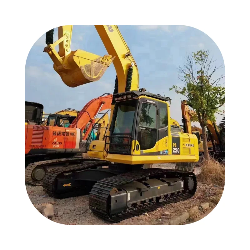 Used Komatsu PC220-8 22ton hydraulic crawler mini backhoe excavator in China for earth-moving