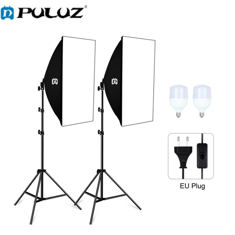 Original PULUZ Softbox Lighting Kit 50x70cm 2 PCS Professional Photo Studio Photography Light Equipment Kits
