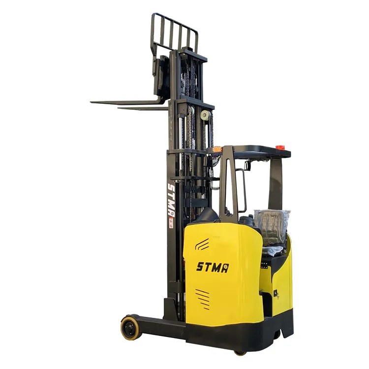 STMA brand electric stacker reach forklift cpd15 reach truck with 3m two stage mast