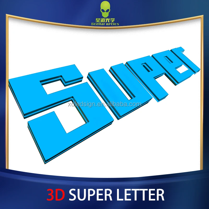 Company Store Enterprise Brand Custom 3D Super Alphabet Logo Signage Indoor and Outdoor Led Commercial Billboards
