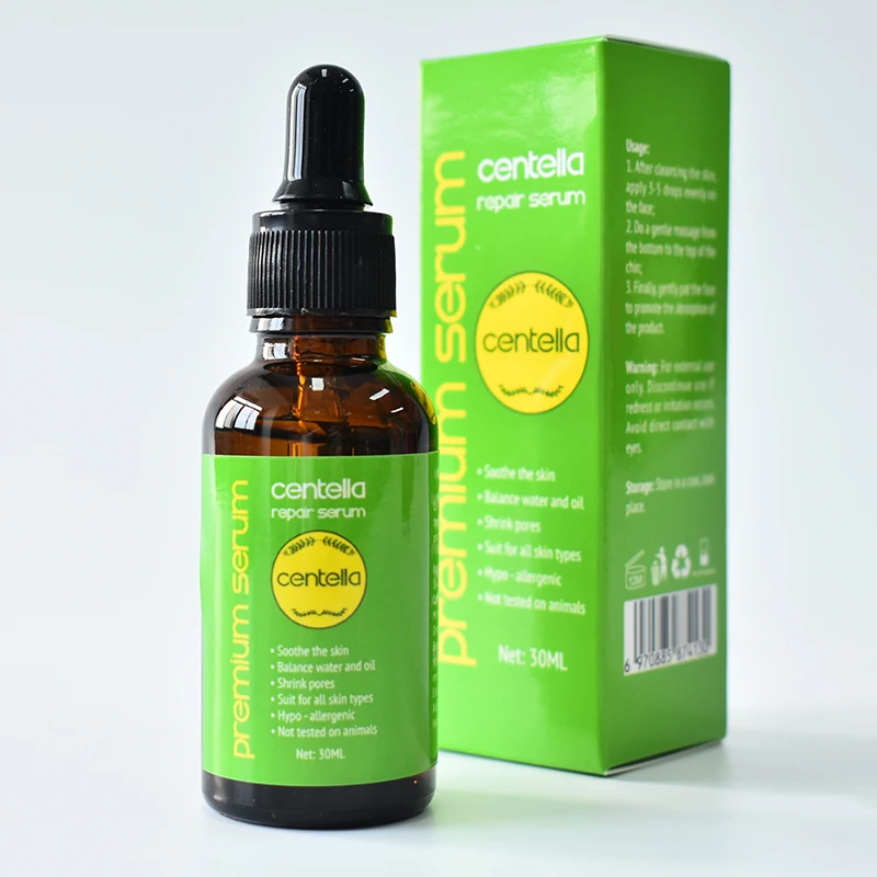 Private Label  100% Centella Asiatica Extract Soothes Acne Prone and Sensitive Skin Face Serum