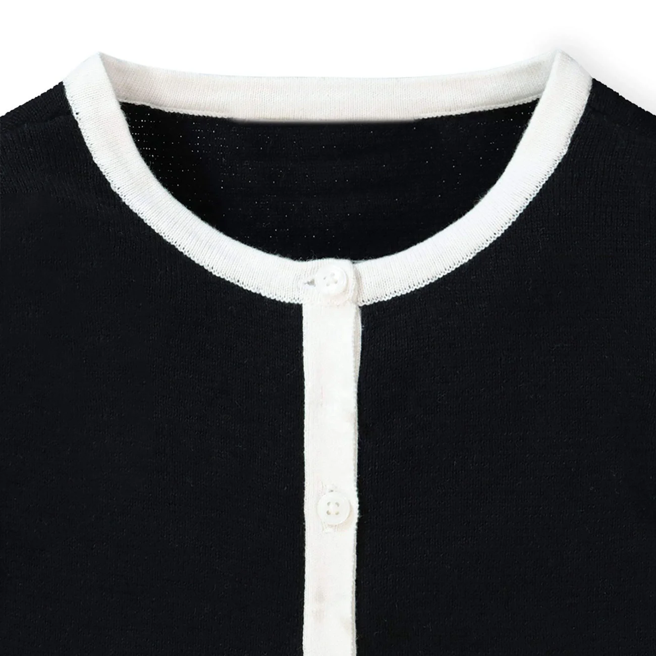 
Custom Pocket Bow Long Sleeve Knitted Crewneck Sweater Girls Cardigan 