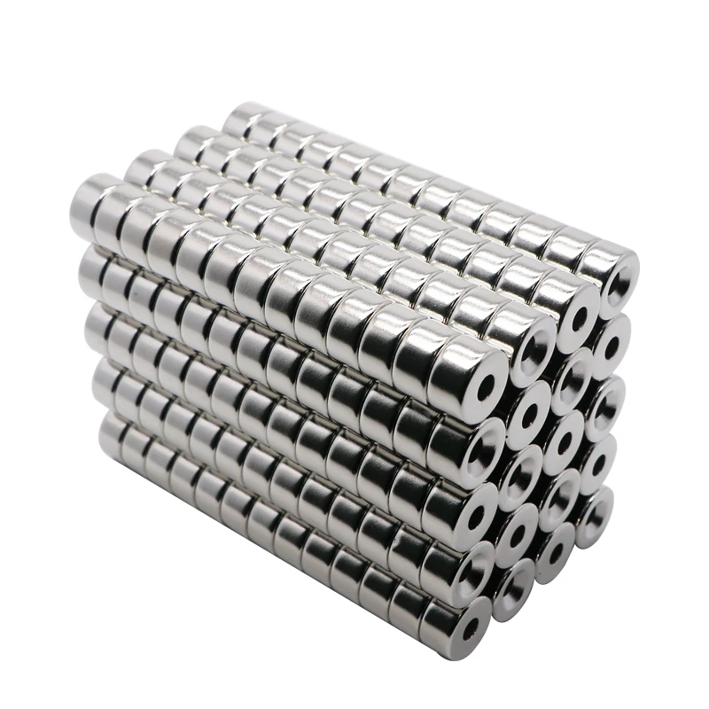 Super Strong N35 N52 Nickel Plating Disc Neodymium Magnet With Countersunk Hole