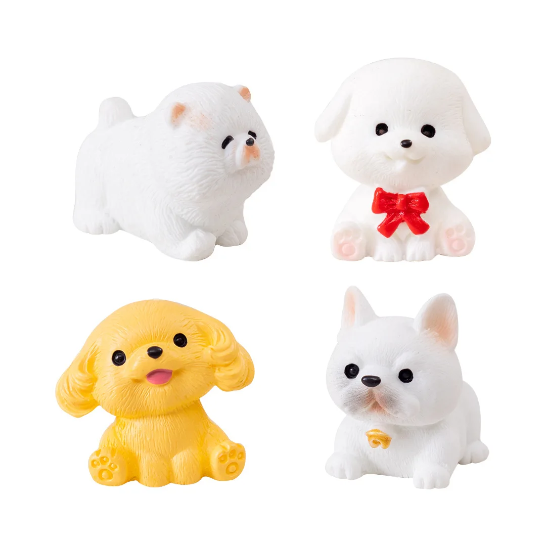 chunjun landscape cute simulation puppy dog doll blind box accessories car desktop mini ornaments