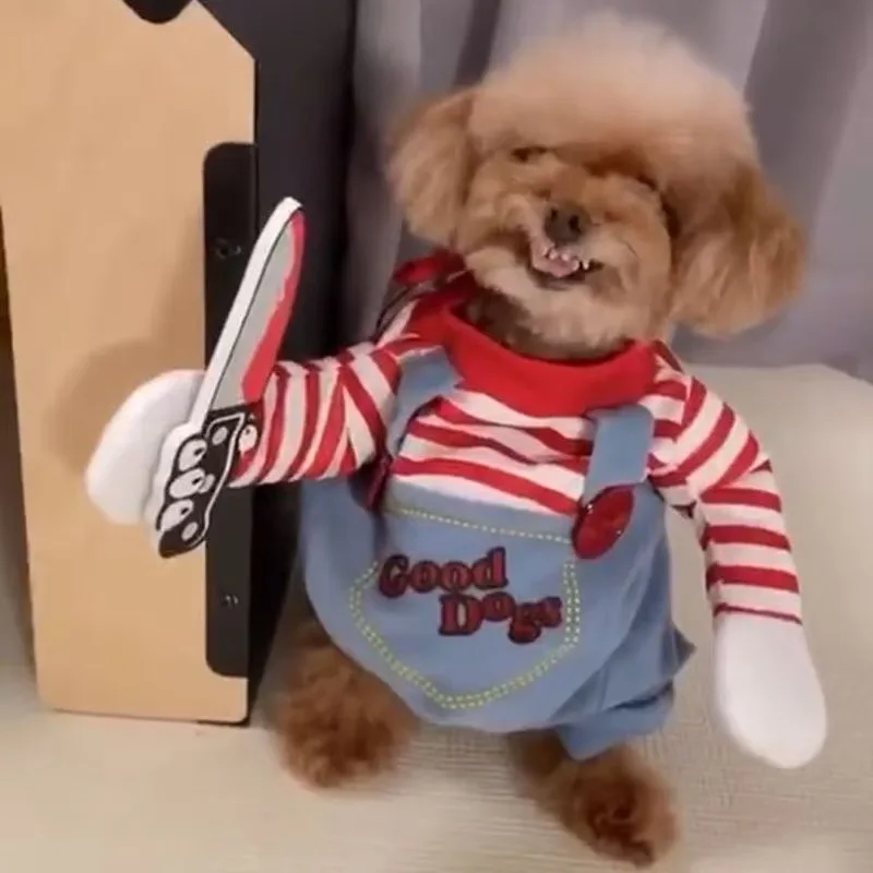 Wholesale Creative Pattern Weird Dog Clothes holiday dress Pet Funny Halloween Costumes For Dogs