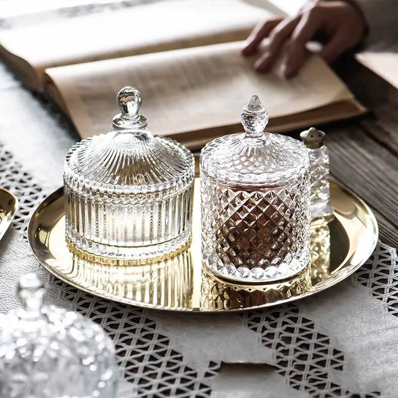 Hintcan  sells the most new products Wedding decoration transparent glass with lid candle jar candy box snack jar