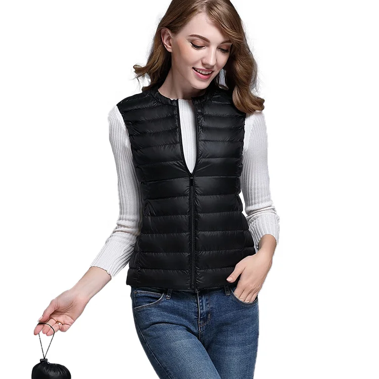 
Factory direct fashion winter plus size sleeveless waistcoat padded women down vests 