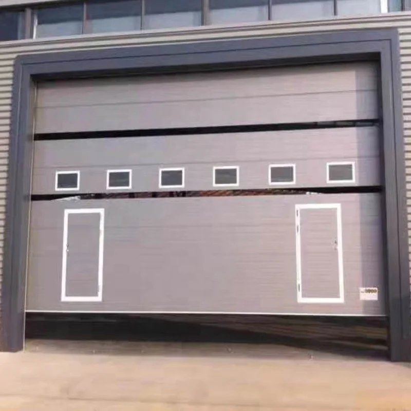 Double PU Foam Panel Sliding Stacking Door with Good Tightness for Manufacturing Plant