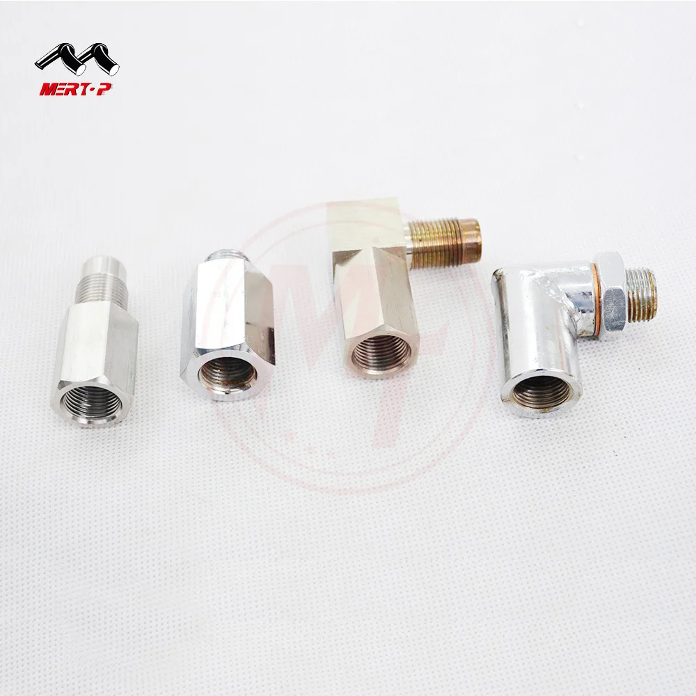 MERTOP Straight O2 Oxygen Sensor Spacer Extension Exhaust Bung 02 m18 x 1.5 with mini cat