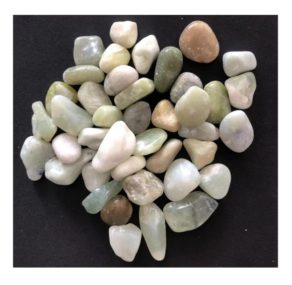 cheap price snow white natural tumble stone pebbles for garden decorations
