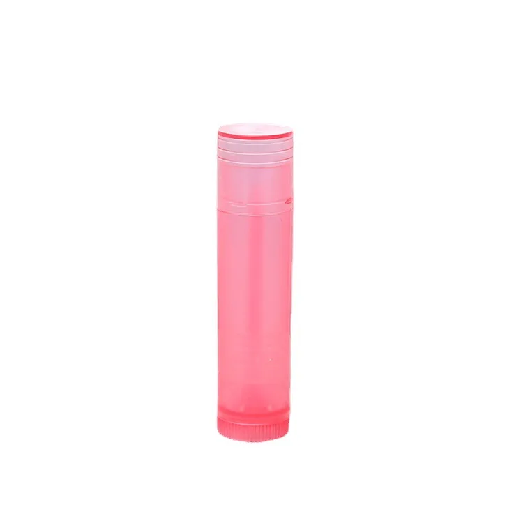 Factory Wholesale 5g Lip Balm Container Colorful Plastic Lipstick Tube Cosmetic Packaging PP Screw Cylinder Lotion Labeling
