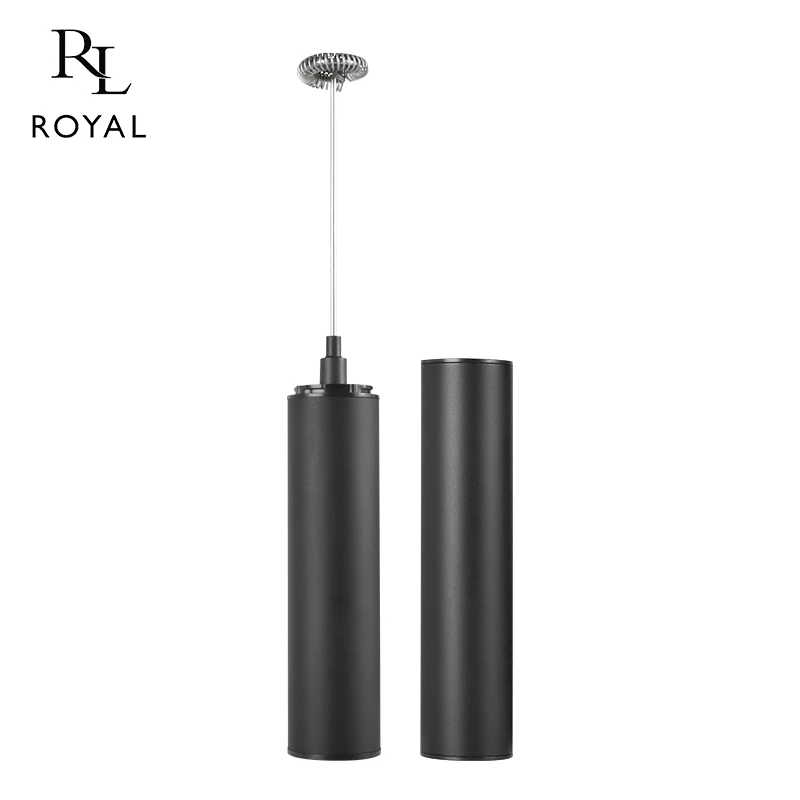 Portable Black Automatic Stainless Steel USB Rechargeable Handheld Electric Milk Frother for Coffee