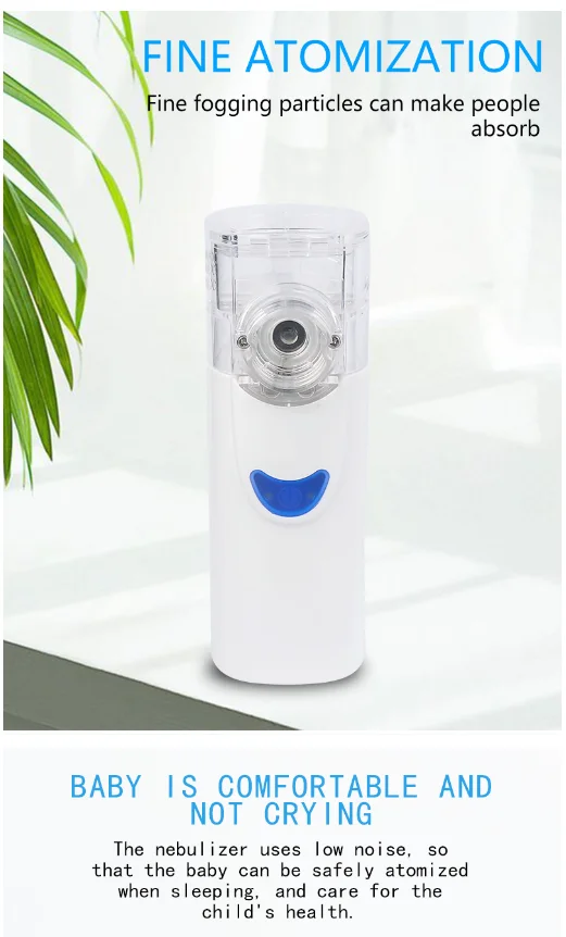 Silent mini ultrasonic USB portable inhalation mesh nebulizer cough medicine nebulizer vaporizer nebulizer