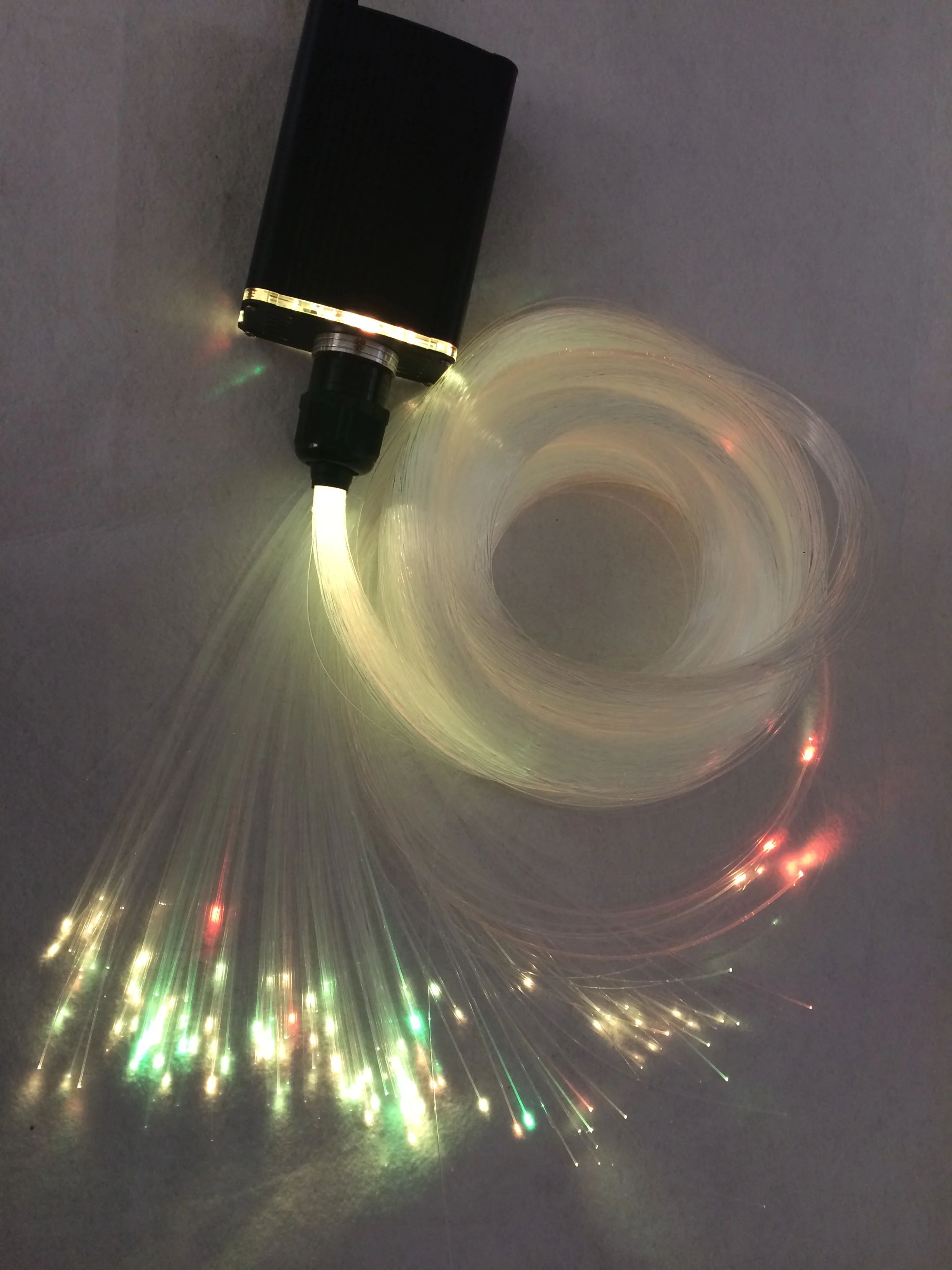  238 шт. 3 м/шт. 18W LED волокно PMMA) со светящимся пластмассовым наконечником комплект с пересекающимися мигающими звездами и Звуковое управление эффект для домашнего кинотеатра звезда