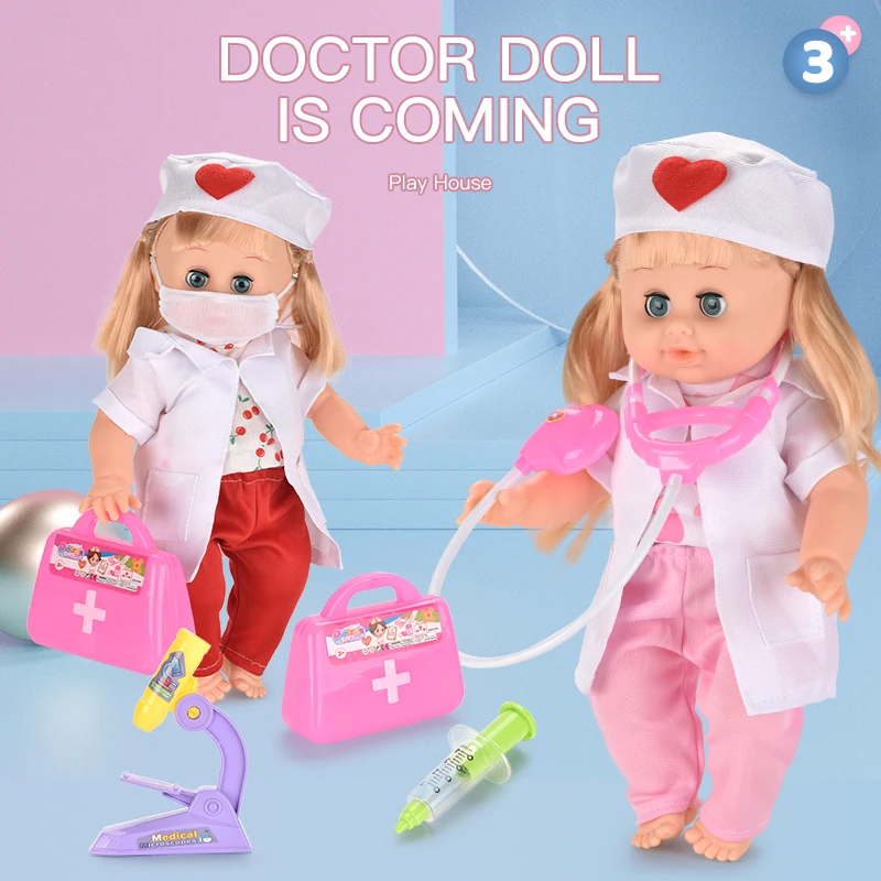 Pretend Play Set,Baby Doll Doctor Kit for Kids Includes 15 Inch Baby Doll Toy,Reborn Baby Dolls