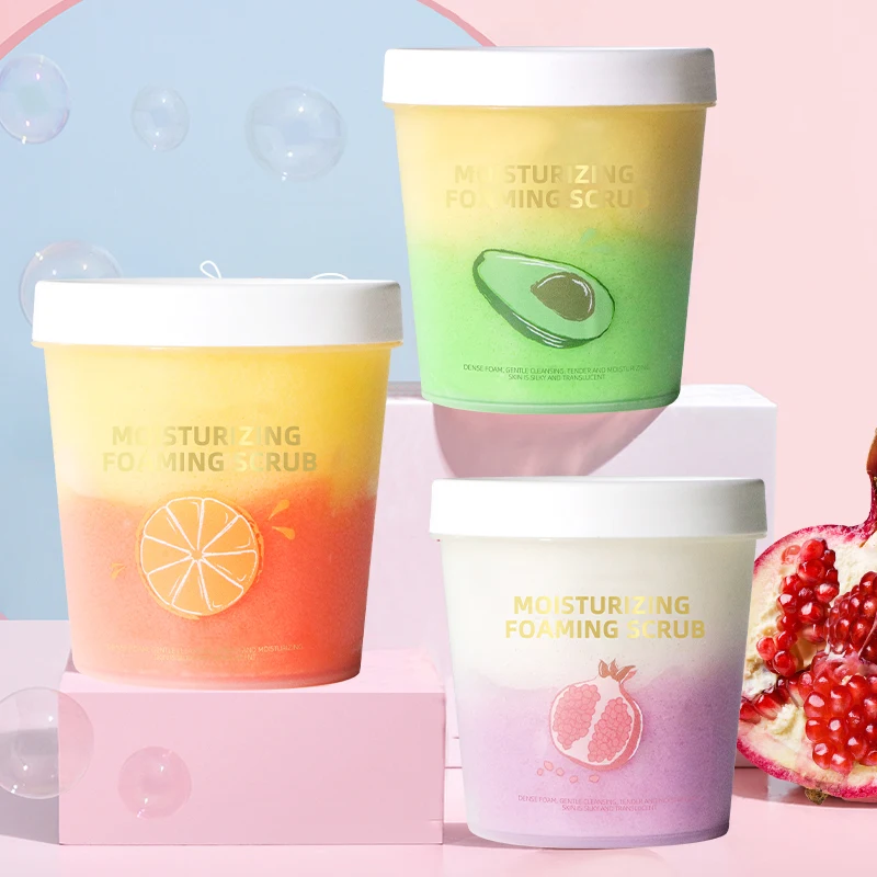 Premium Bath Cream Mangosteen Nature Herbal Beauty Skin Women Personal Care Salt Body Scrub