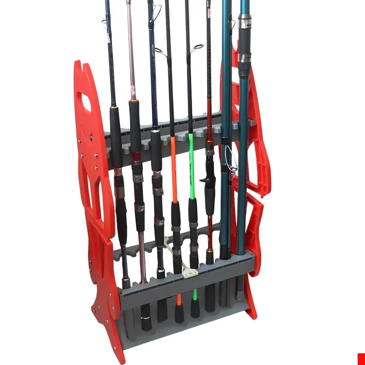 In Stock Very Low Price Portable 16 Holes ABS Plastic Marine Storage Display Fishing Rod Holder Rack for Fishing Rods