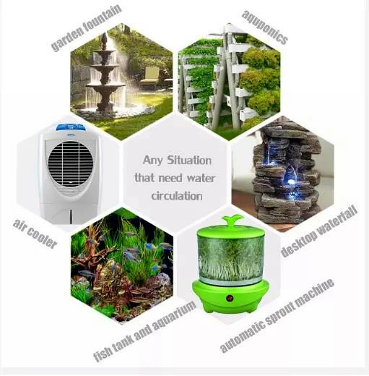 Ultra Quiet Design Pump Submersible Side Suction Aquarium Accessories Water Filter Pump For Aquarium Fish Tank