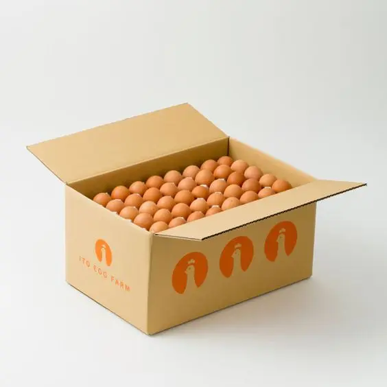 Custom size and logo shipping boxes suitable for long-distance transportation of wholesale egg packaging boxes