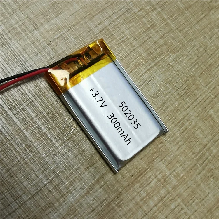 Factory Wholesale 3.7v 300 mah li-polymer battery 502035