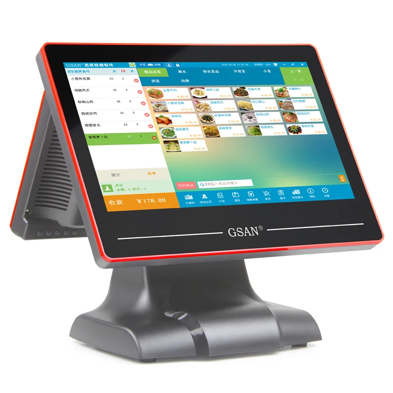 GSAN высокое качество оптовая продажа Pos-терминал большой экран емкостный кассовый аппарат полная система кассовых терминалов все в одном для кафе магазина