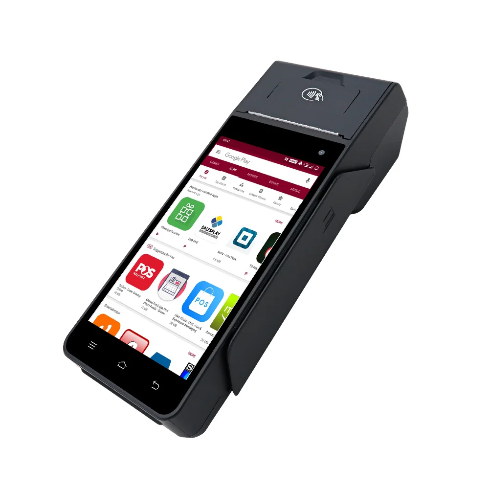 Портативный Android POS-аппарат со сканером кода 4 г/беспроводной/WIFI Мобильный POS-терминал с термопринтером