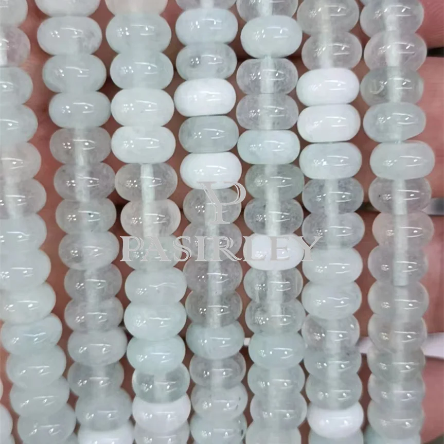 Pasirley 5x8mm Dyed Jade Stone Beads Nature-Colored Disc Heishi Bracelet Flat Spacer Beads Gemstones for Jewelry Making