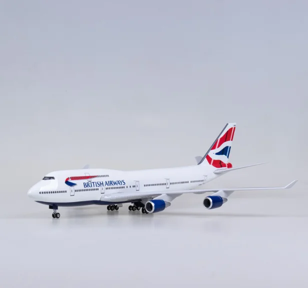 47cm British AIRLINES Boeing B747 1/160 ABS Model Airplane Plane 747 aircraft with led or without