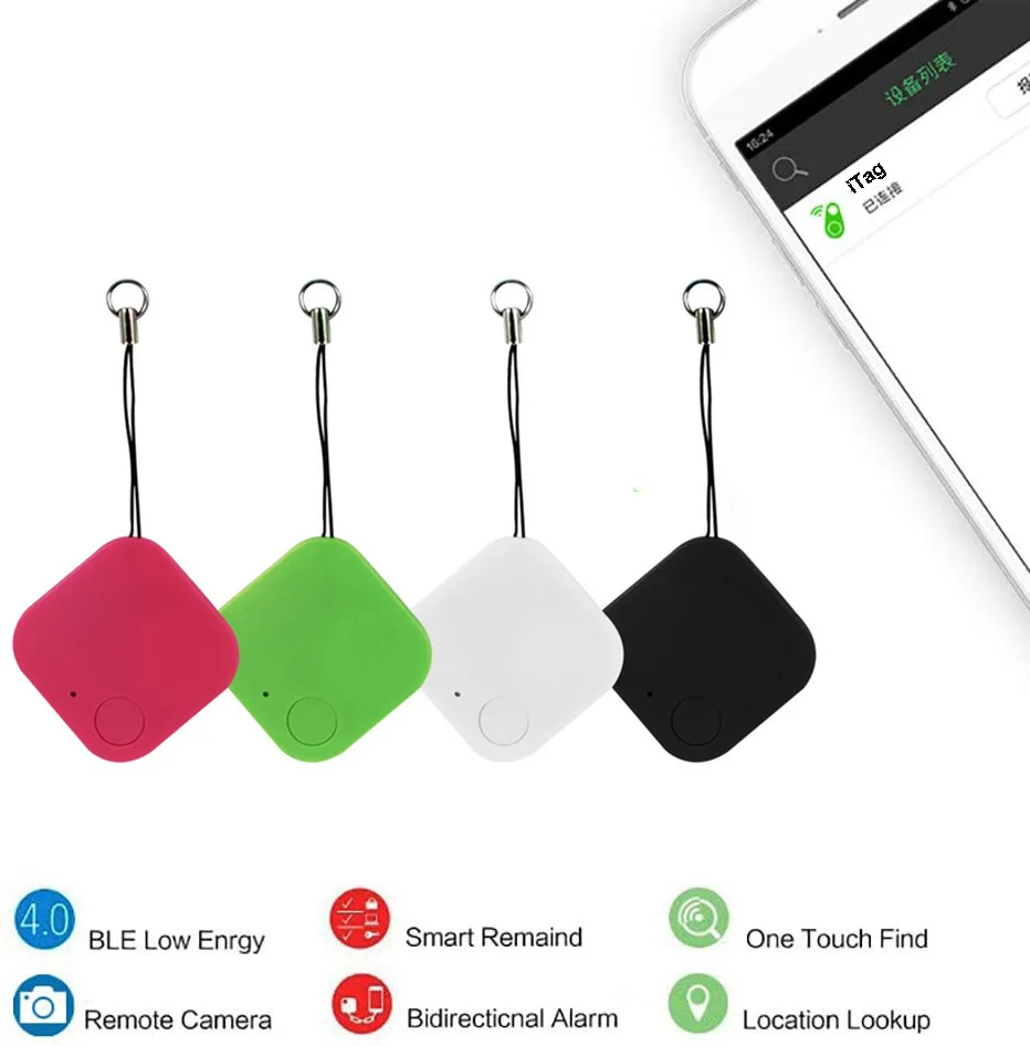 Hot Selling Ultra-Thin Square Bluetooth GPS Tracker Blue Tooth Key Finder Locator Anti-Lost Ring Alarm with CE Certification