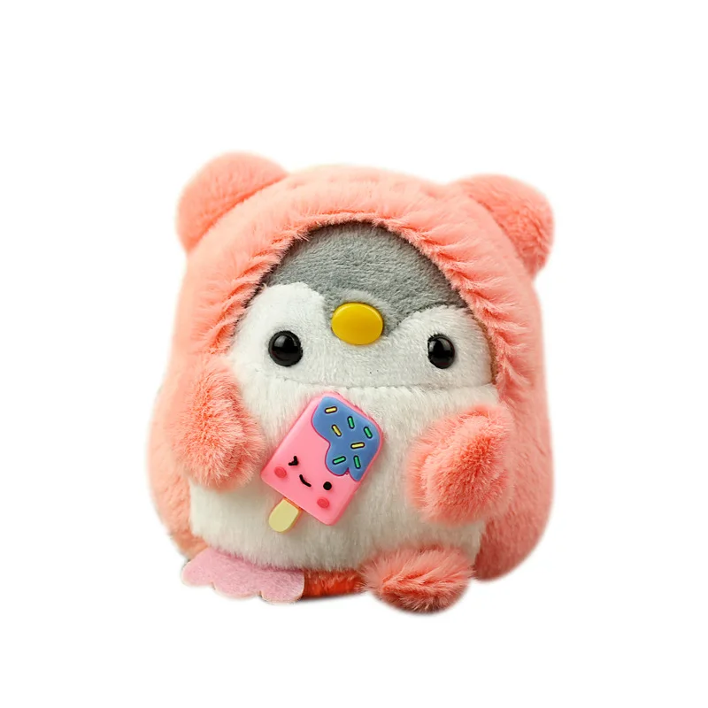 New Small Penguin Plush Keychain Cute Plushie Doll Anime Kawaii Toys for Children Pendant Keyring Woman Girl Birthday Gift