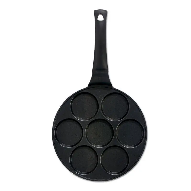 Aluminum alloy non-stick breakfast griddle crepe and pancake makers 7-mold pancake pan