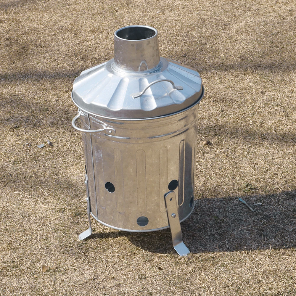 Galvanised Garden Incinerator 15 L To 120 L Metal Bin For Burning Paper
