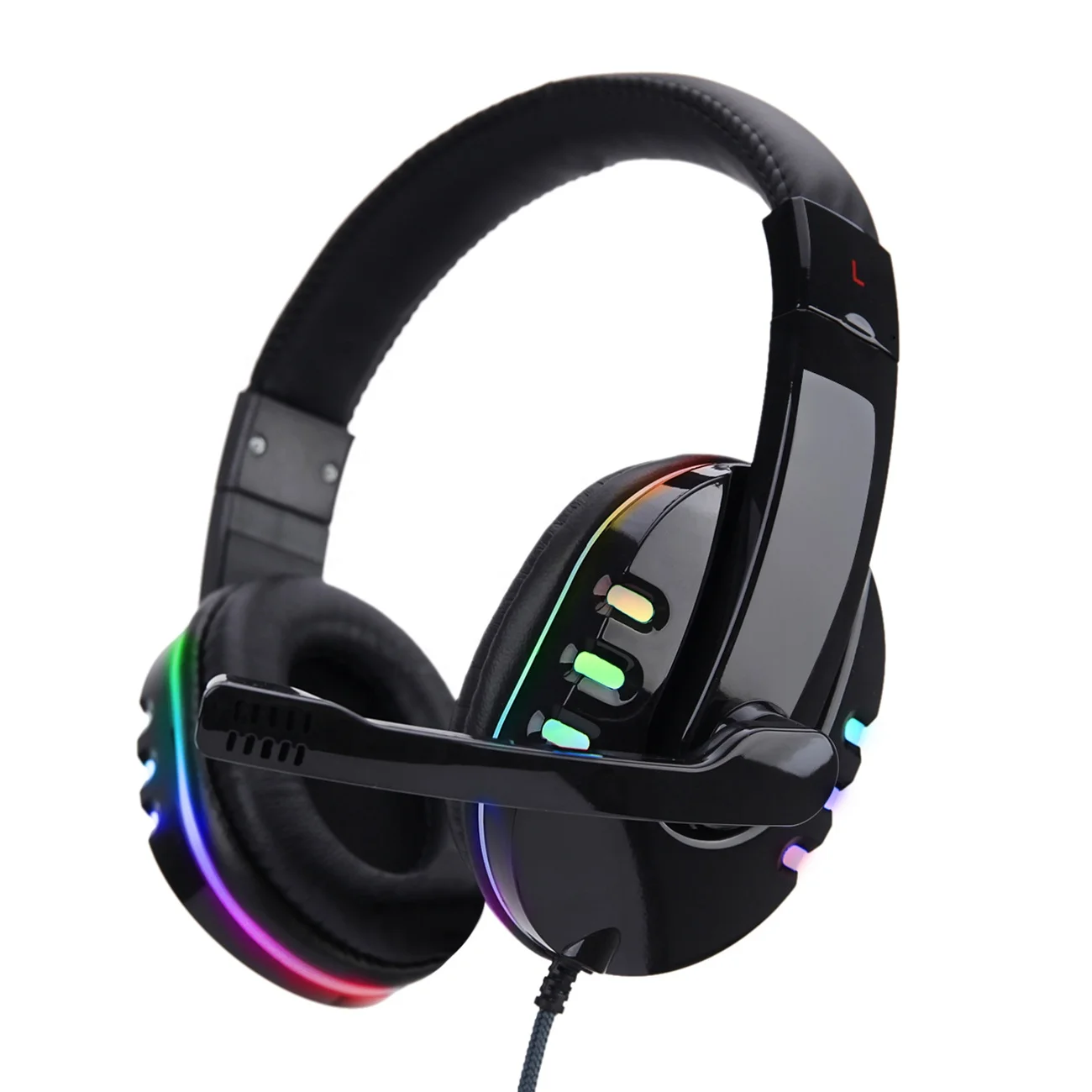 Soyto SY733RGB Gaming Headphones LED with Microphone USB Gamer Headset with Microphone for PC  Game Headphone