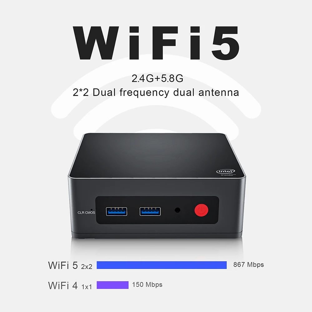 Beelink Versatile Mini PC GK Mini In-tel Processor J4125 Win-dows 10 Pro 256G Desktop Computer