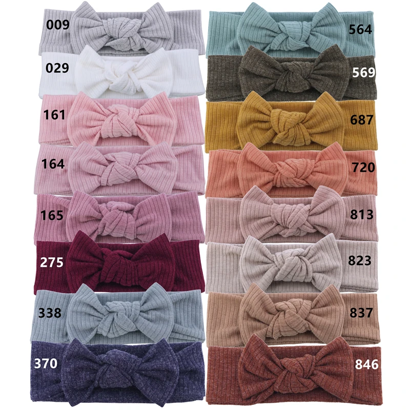 Cotton Ribbed Baby Headband Newborn Toddler Baby Girls Turban Headbands Neutral Hairband Baby Shower Gift Accessories