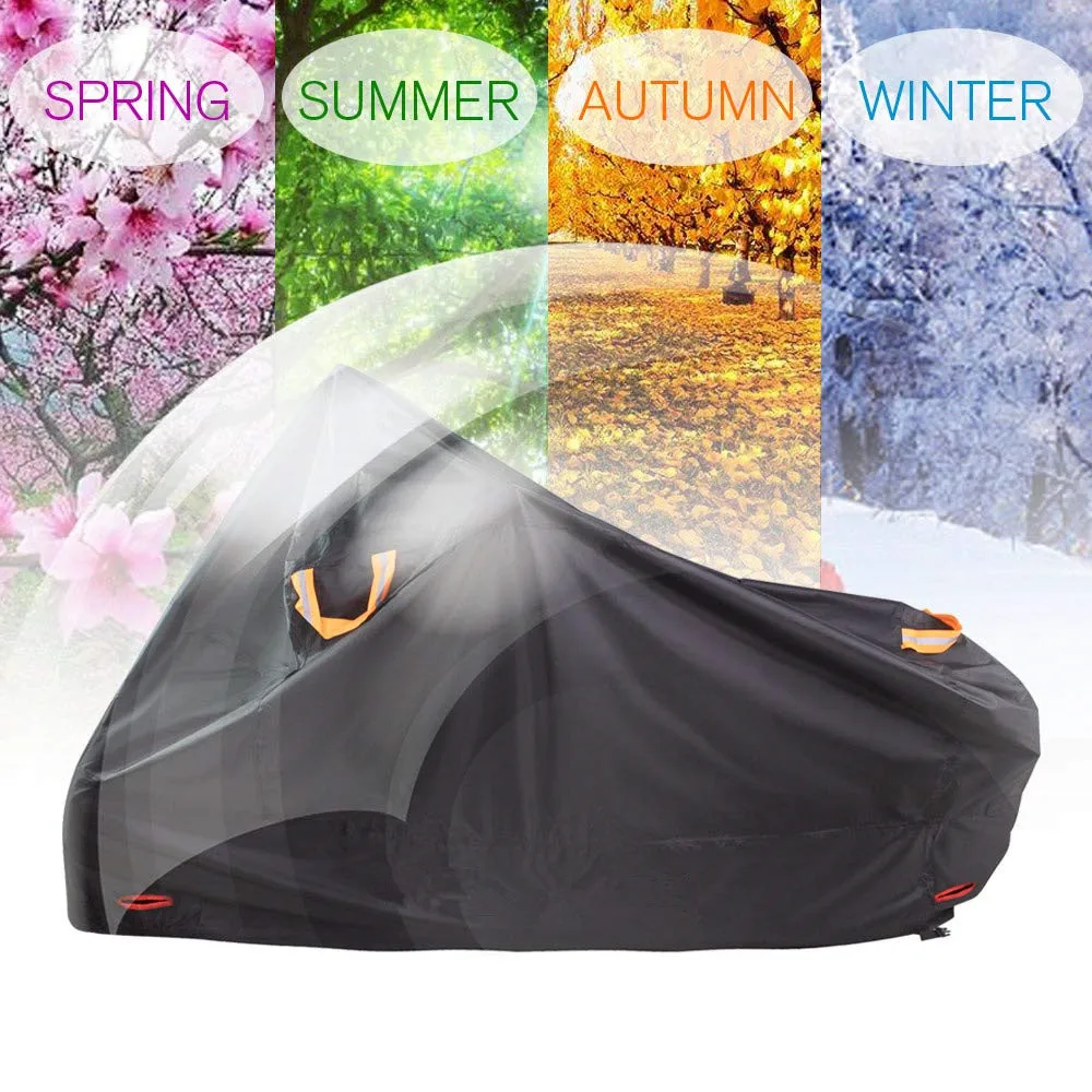 Heavy Duty 210D Waterproof UV Protective Tear Proof Motorbike Cover / Motorcycle Covers