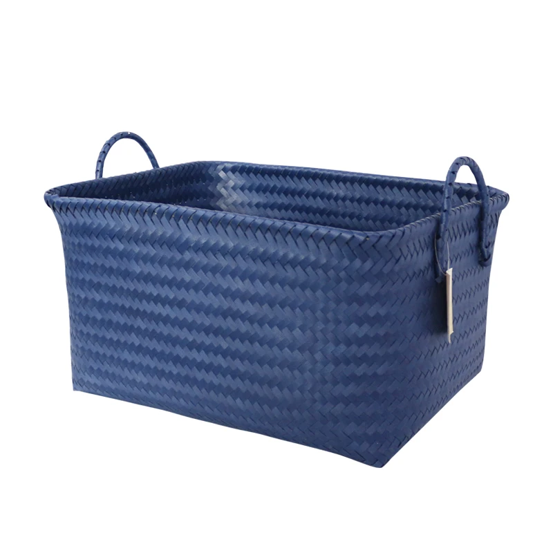 Экологичные и одноразовые пластиковые корзины ручной работы из ПП пластиковая плетеная корзина веревки для файлов