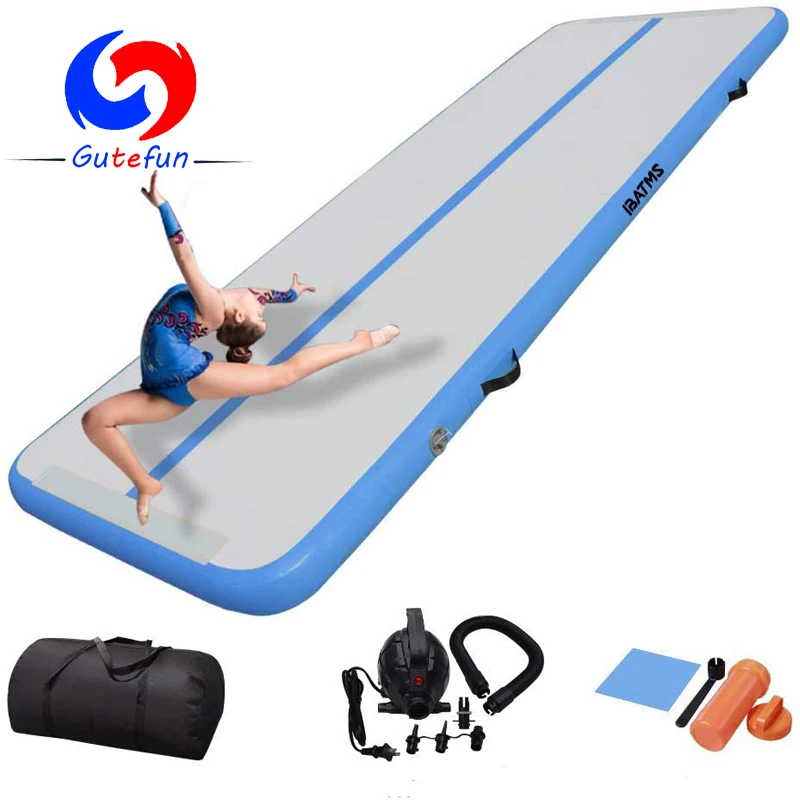 46ft x 6ft x 4in gymnasts cheerleading practice tumbling flips jumps tumblemat gym inflatable air tumble track for sale