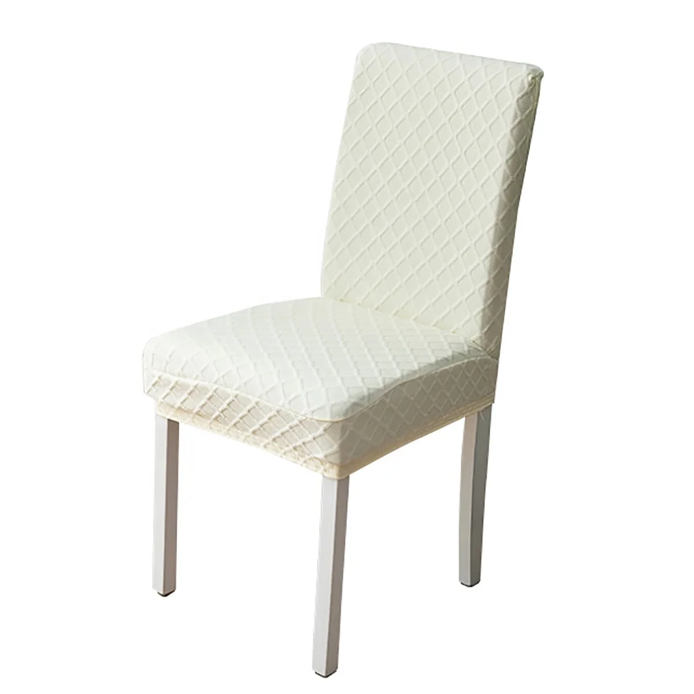 Jacquard Spandex Stretch Home Chair Cover Dining Chair Cover Grey Color