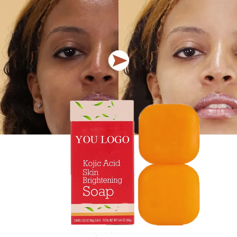 OEM/ODM Natural Brightening Bath Toilet Soap Handmade Whitening  Dark Spot Remover Coconut Oil Kojic Acid Soap For Hotel