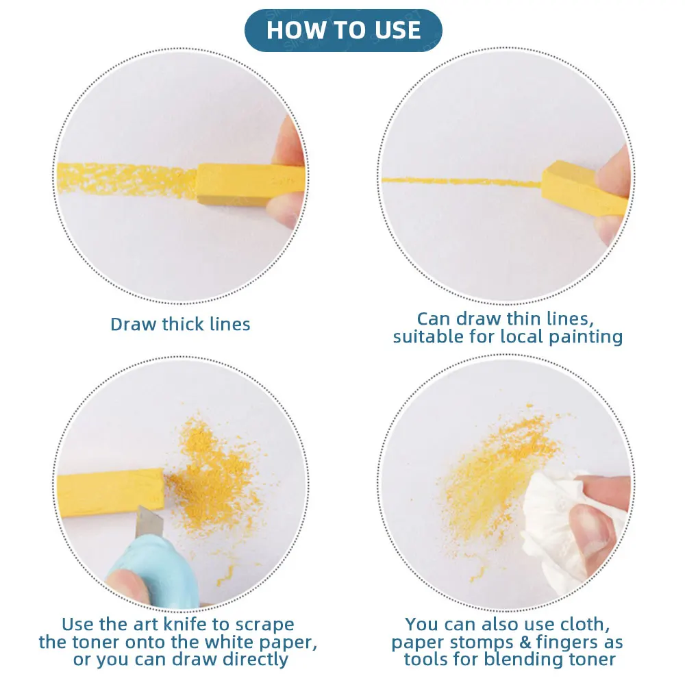 SINOART 12colors Non Toxic Soft Pastel Set Artist Stick Pastel soft pastel colors drawing for beginners