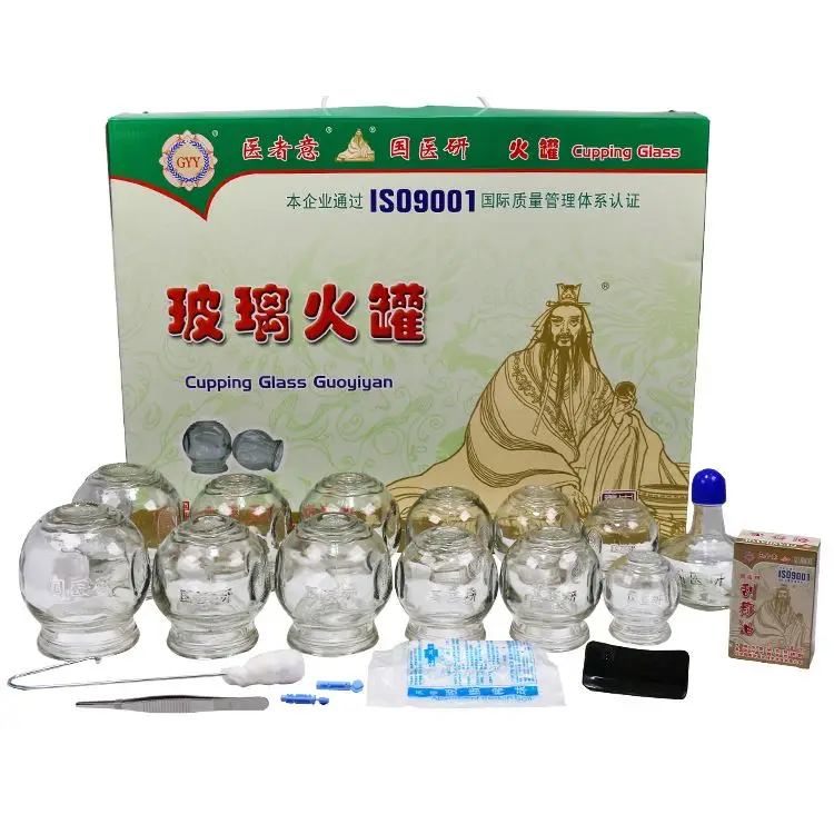 Massage Therapy Chinese Glass Cupping Jar glass cupping cup suction glass with single size package