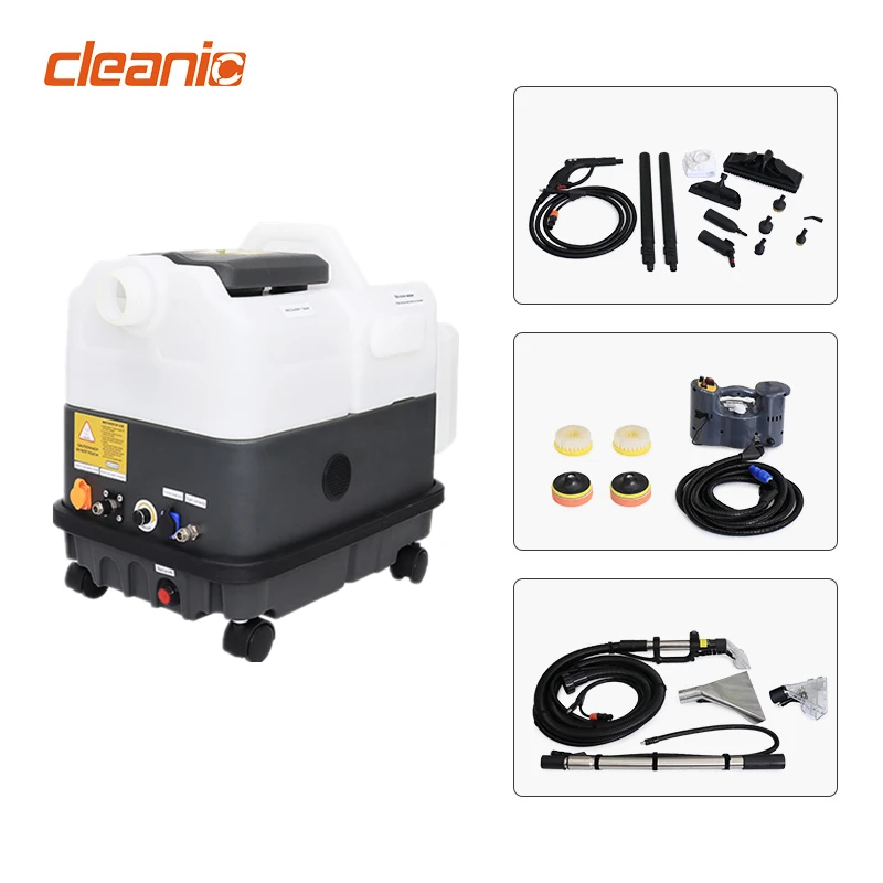 Heated carpet washing cleaner machine extractor injector steam vacuum cleaner for carpet sofa dust mite removal