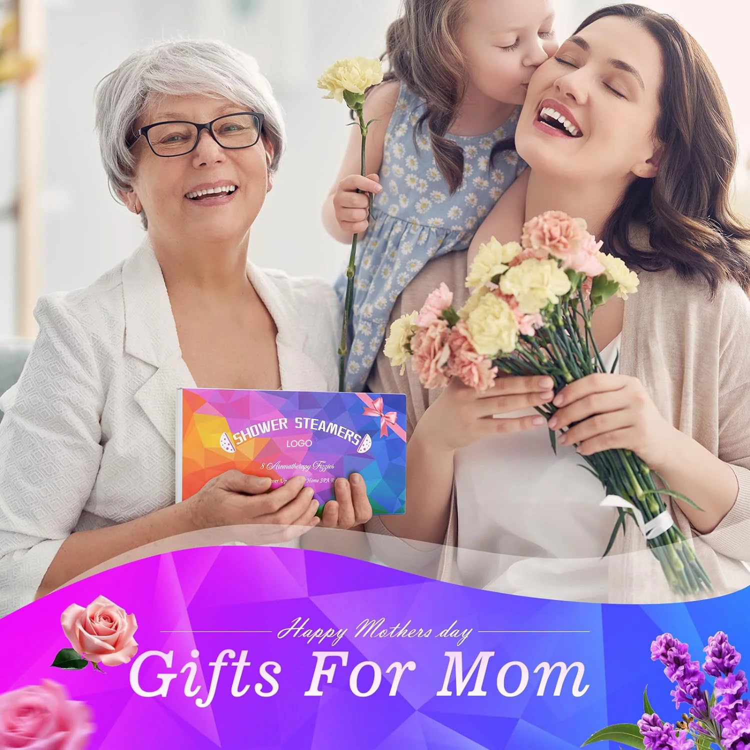 Custom SPA Self Care Relaxation Stress Relief Shower Fizzies Aromatherapy Shower Steamers Gift for Girls