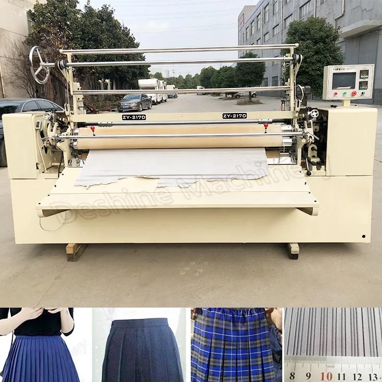 Automatic Industrial Cloth Skirt Dress Curtain Pleating Machine For Fabric Textile Leather Use Fabric