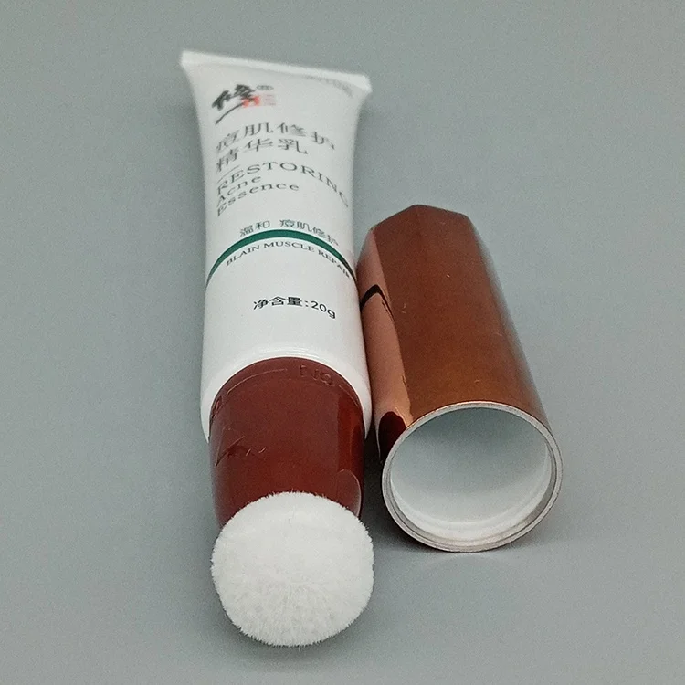 Wholesale 10ml 15ml 20ml plastic squeeze white PE tube empty soft Loose Powder make up tube