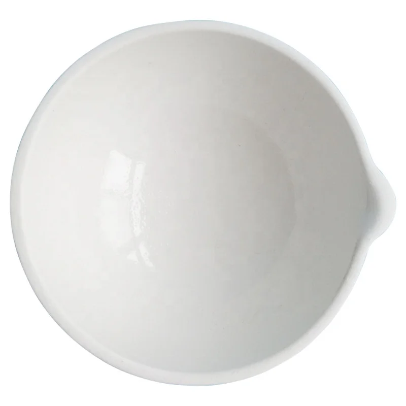 Chemical Round Form 50ml 60ml Porcelain Evaporating Dish with Spout
